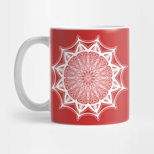 Elegant White Mandala Pattern Design Mug